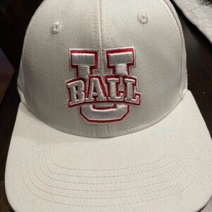 Top of the World White Ball State Cardinals Hat